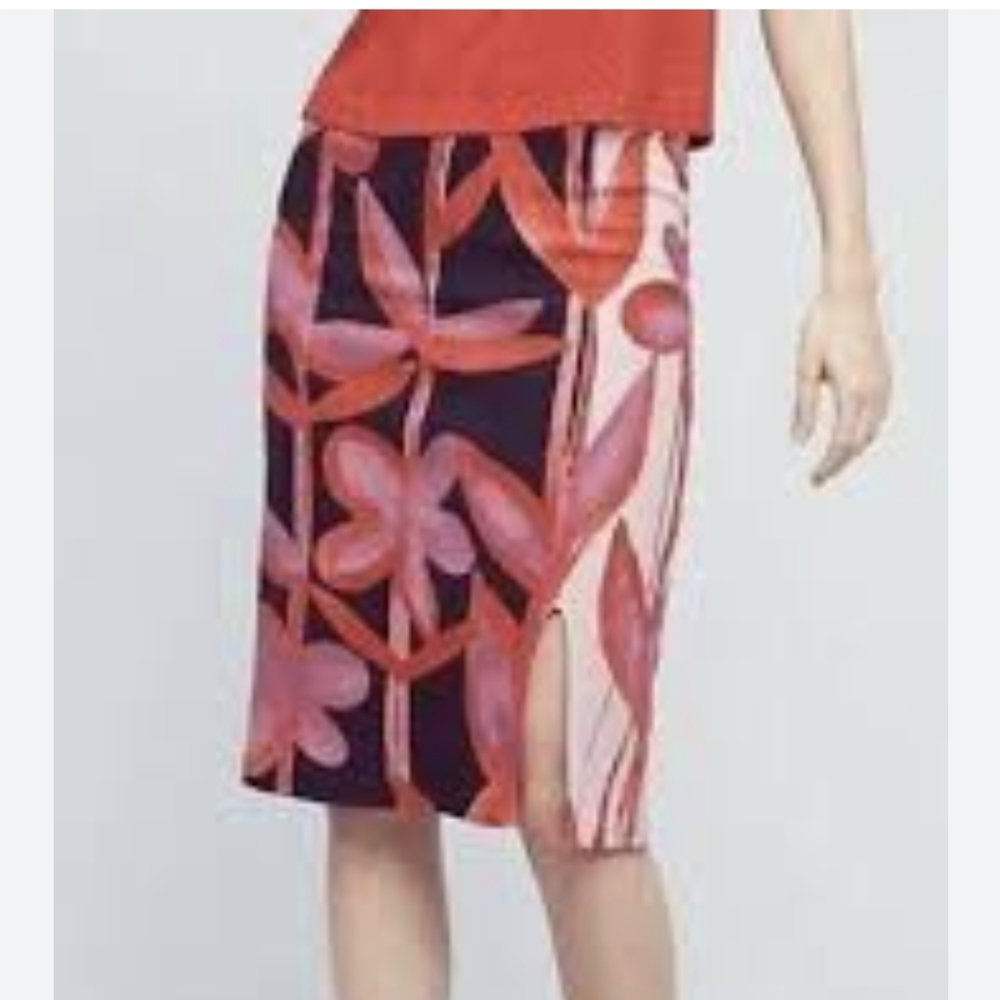 3/$20! Maeve Floral Knit Slit Pencil Skirt